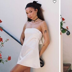 Princess Polly White Strapless Dress